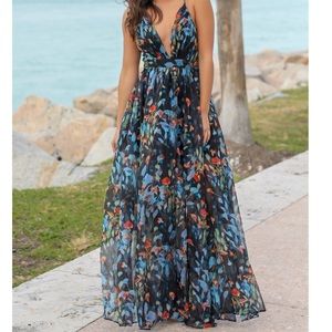 Floral Printed Maxi Dress